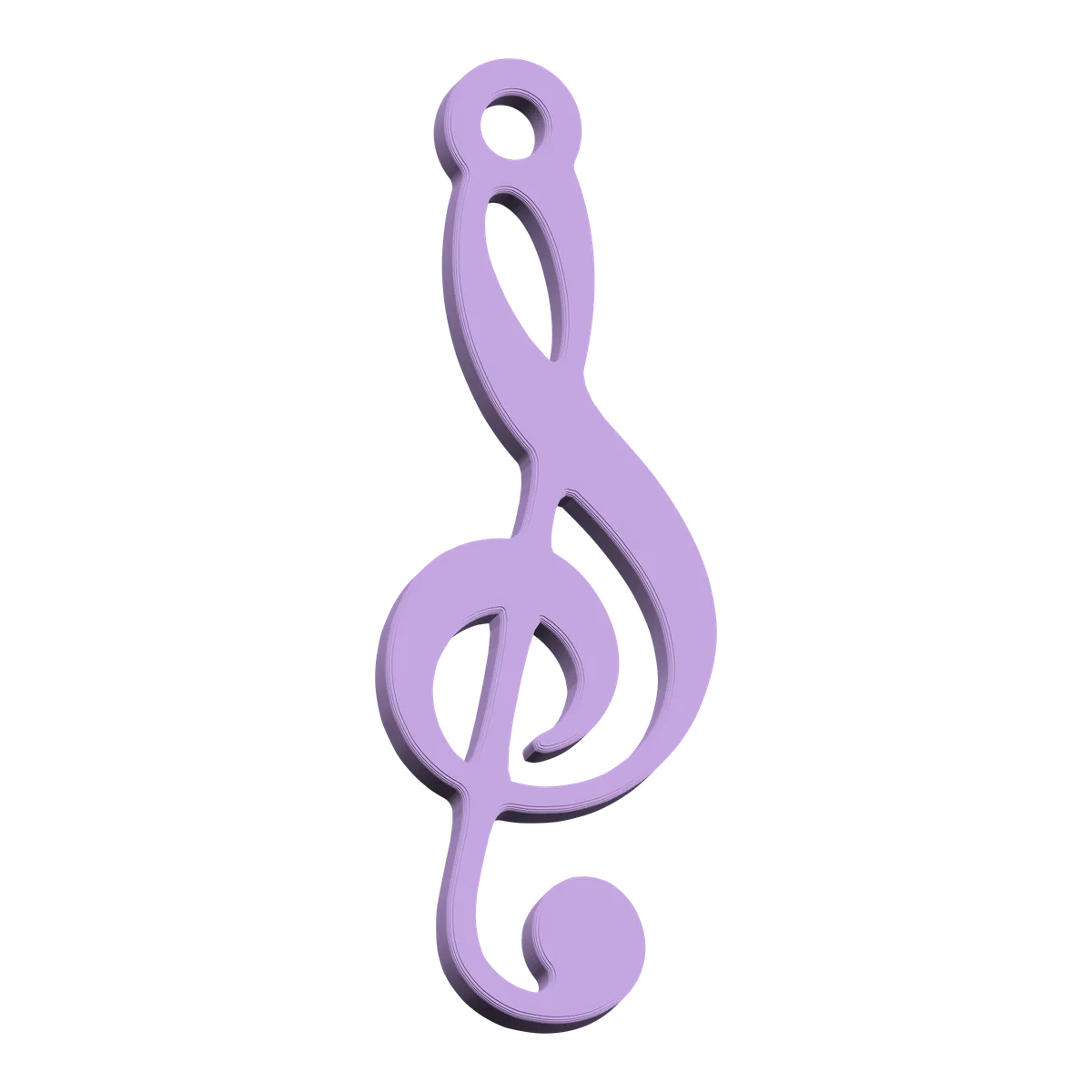 Llavero clave de sol – lila