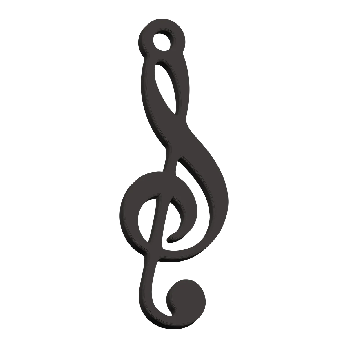 Llavero clave de sol – negro