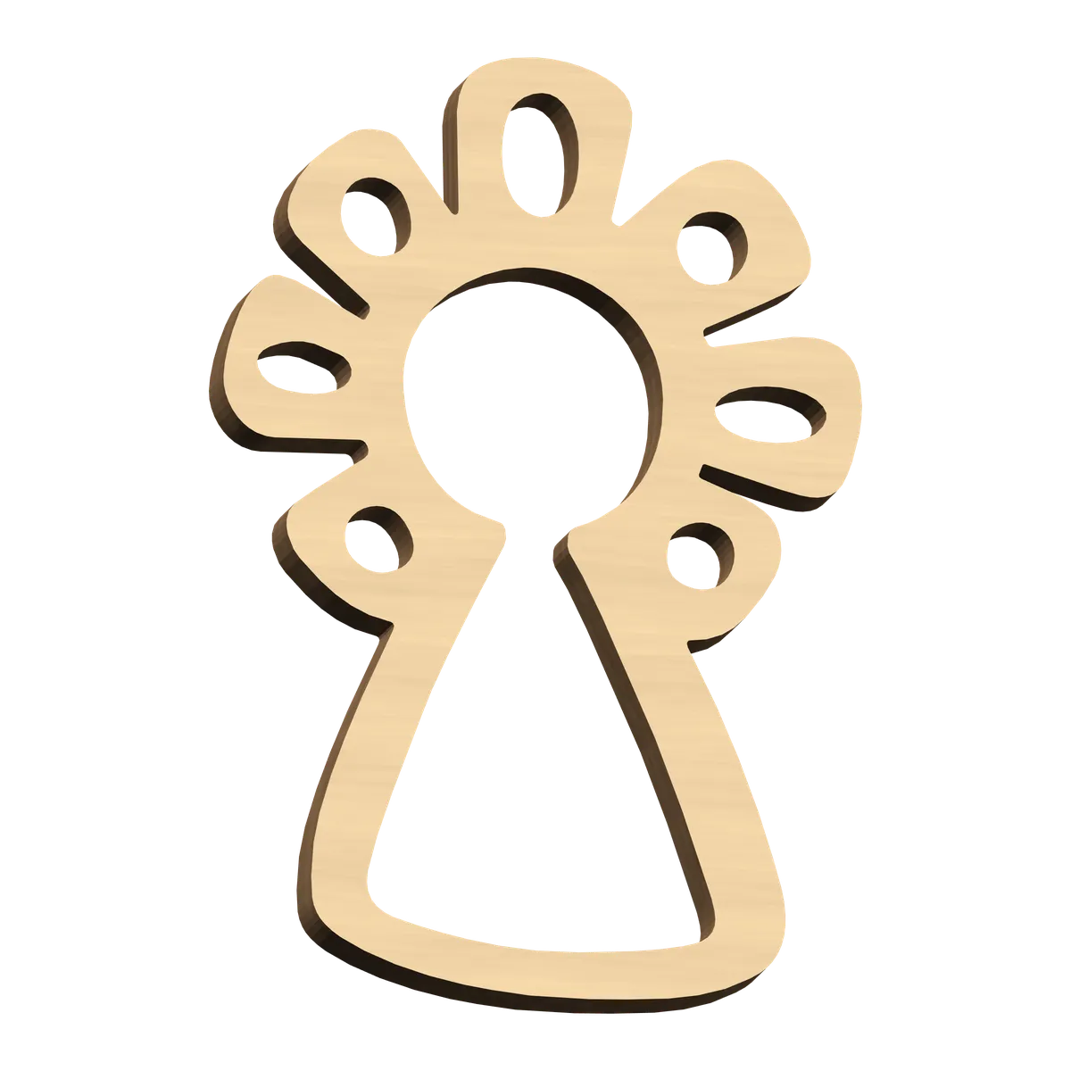 Llavero Virgen del Pilar – madera natural