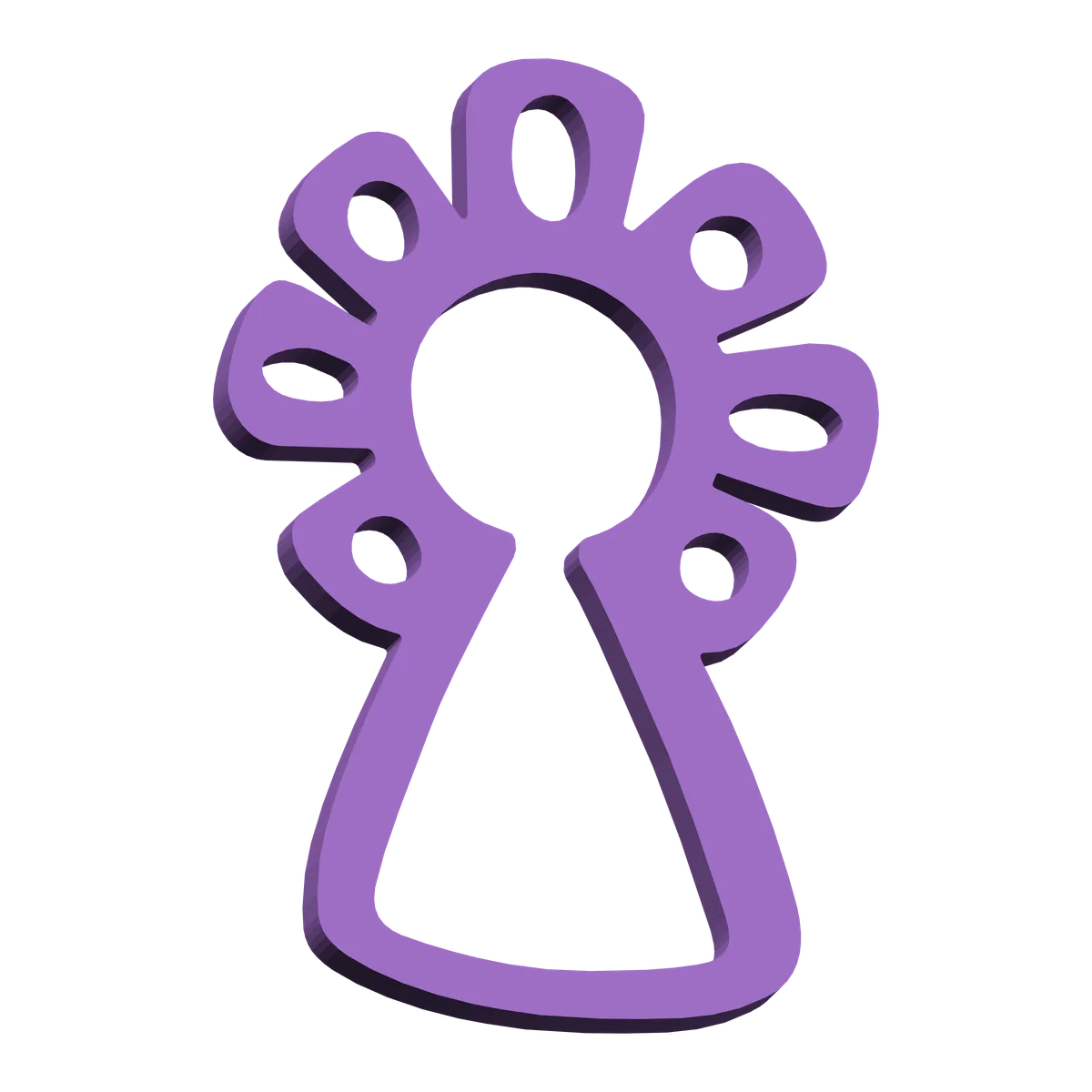 Llavero Virgen del Pilar – morado