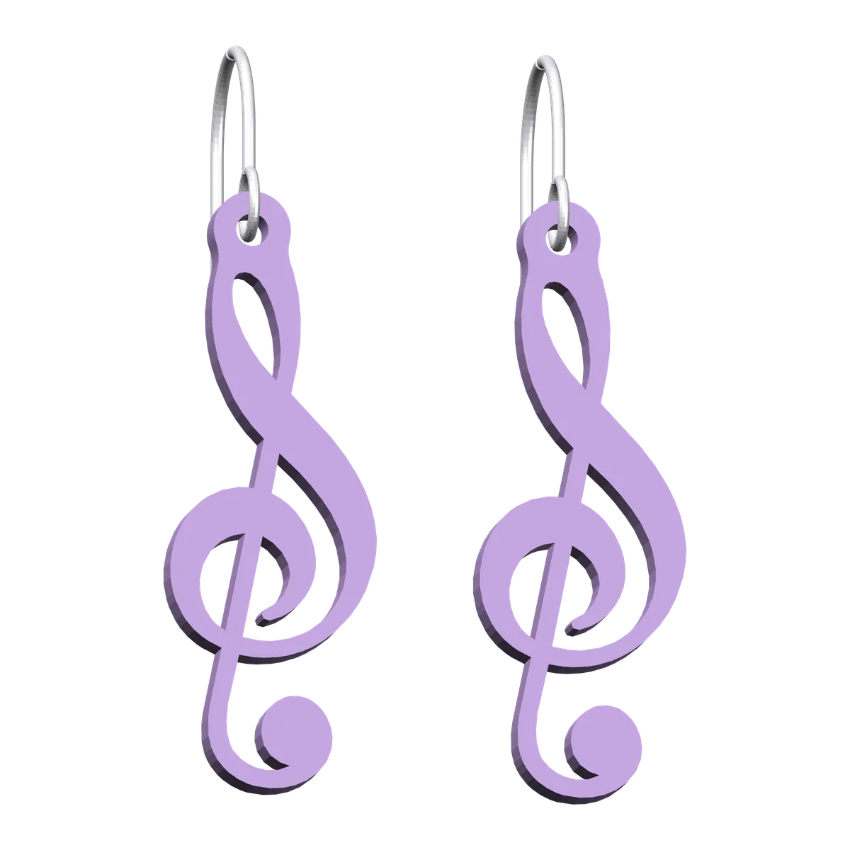 Pendientes clave de sol – lila
