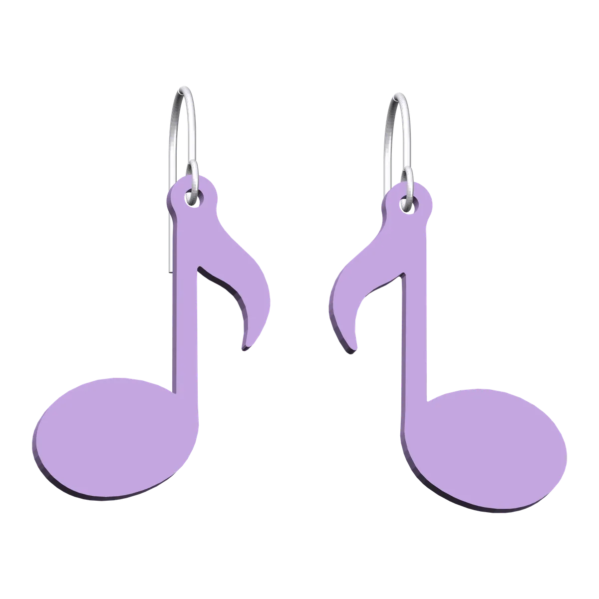Pendientes nota musical – lila