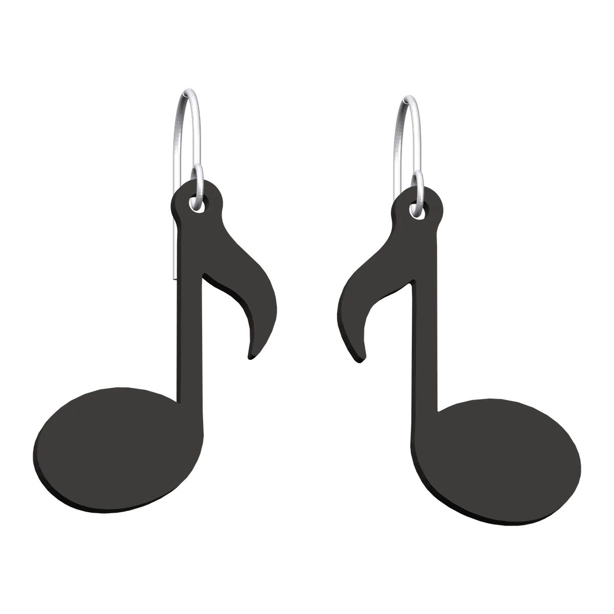 Pendientes nota musical – negro