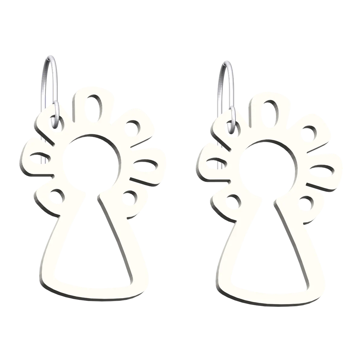 Pendientes Virgen del Pilar – blanco